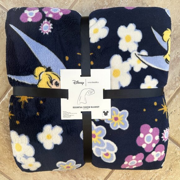 VERA BRADLEY DISNEY TINKER BELL THROW BLANKET:NWT TINKER BELL'S FLIGHT - Picture 5 of 7